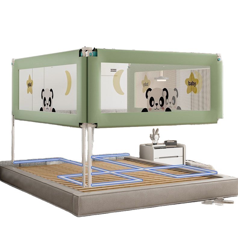 Barandilla plegable para cama de bebé, instalación sin taladro, barandilla protectora anticaídas, barrera de seguridad junto a la cama para niños. image 5