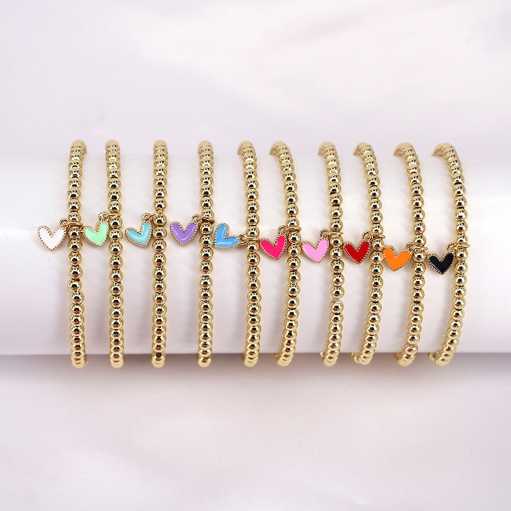 Fashion Geometric Copper Artificial Gemstones Bracelets In Bulk display picture 1