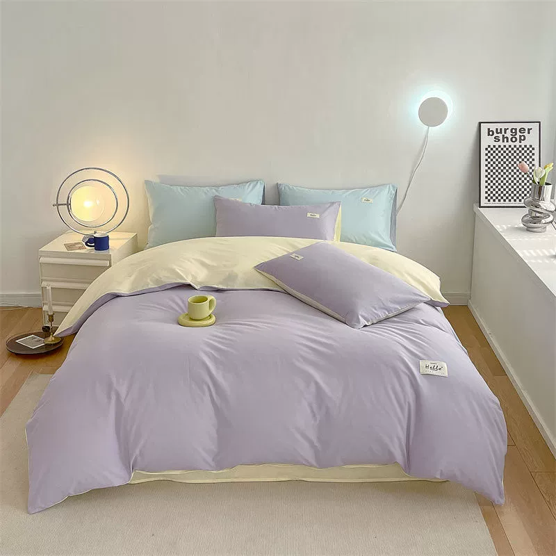 Set, sheet, bedspread, simple and elegant design, 4 piece set, 3 piece set