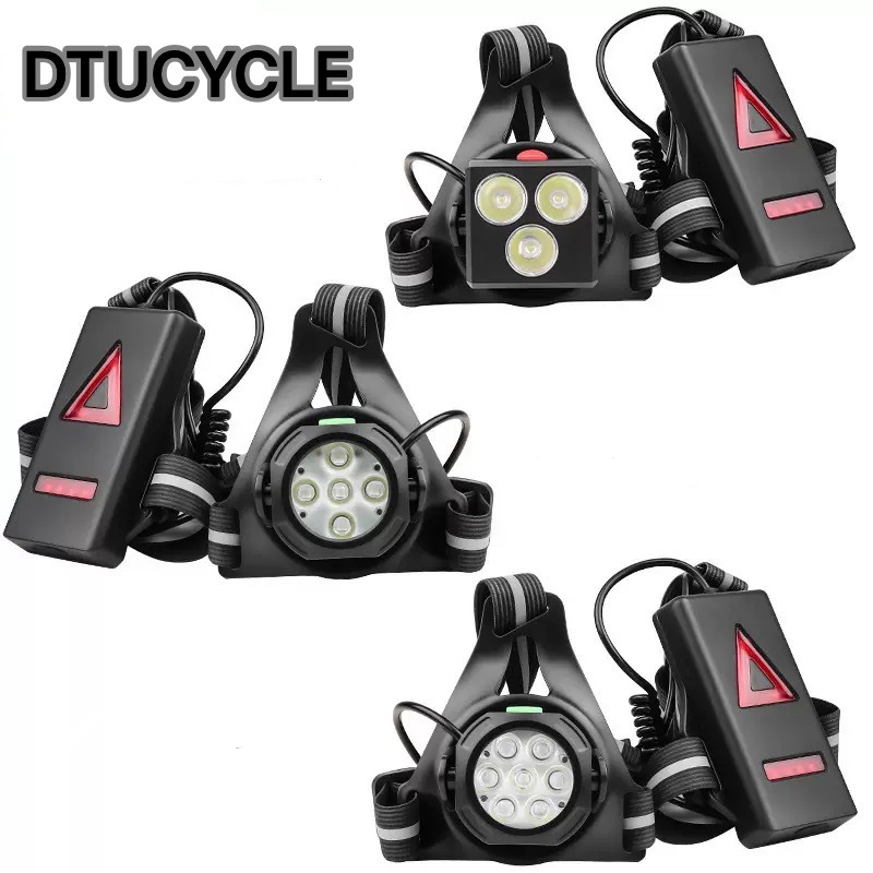 Cross-Border New Chest Night Running Light, Wearable Cycling Light, Led Multi-Light, Red Light Warning USB Rechargeable Running Light