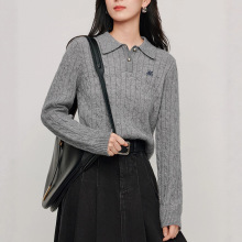 �͹��黨���I�L��tɫᘿ���Ů2025�ﶬ�¿�POLO����ɫ��ë��