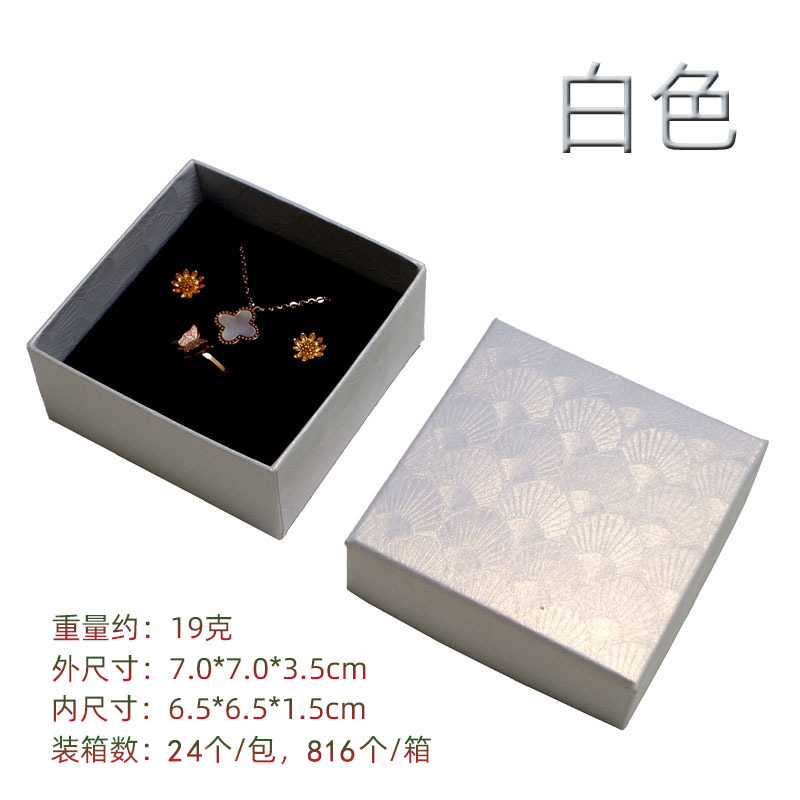 En stock tapa caja de joyería de cartón collar anillo de joyería caja de embalaje de moda arco caja de joyería al por mayor