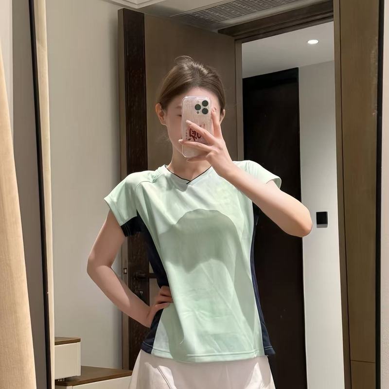 2025新款yy透气速干羽毛球服韩国队全英大赛服男女运动比赛短袖|undefined