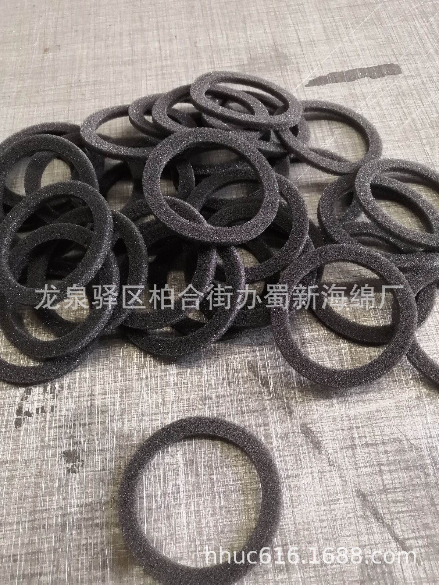 黑色密封防尘海绵圈/仪器内衬抗压海绵圈/缓冲减震PU海绵圈