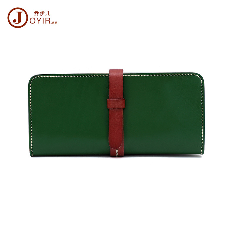 Genuine Leather Long Women's Wallet Luxury Vintage Clutch Coin Purse Cowhide Multifunctional Card Holder - Thumbnail 5