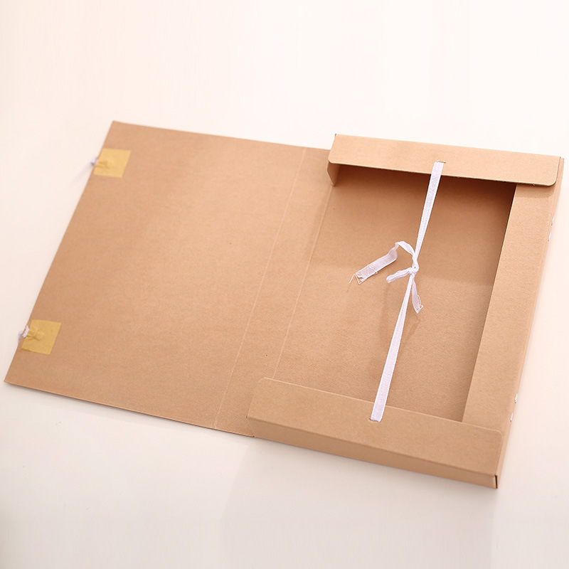 Deli 5610 caja de archivo libre de ácido caja de archivo de papel kraft sin ácido ancho trasero 3CM caja de archivo de papel de prueba acabado