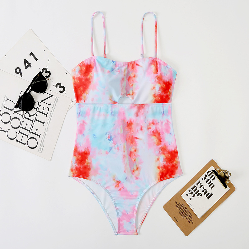 Swimming Occasion 2022 New Ladies One-piece Printed Swimsuit European And American Sexy Hollow Swimsuit