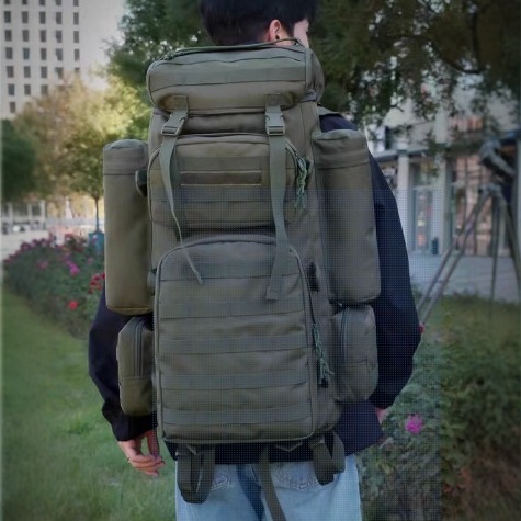 户外战术双肩包加密度牛津布防水耐磨大容量女旅行包徒步登山包