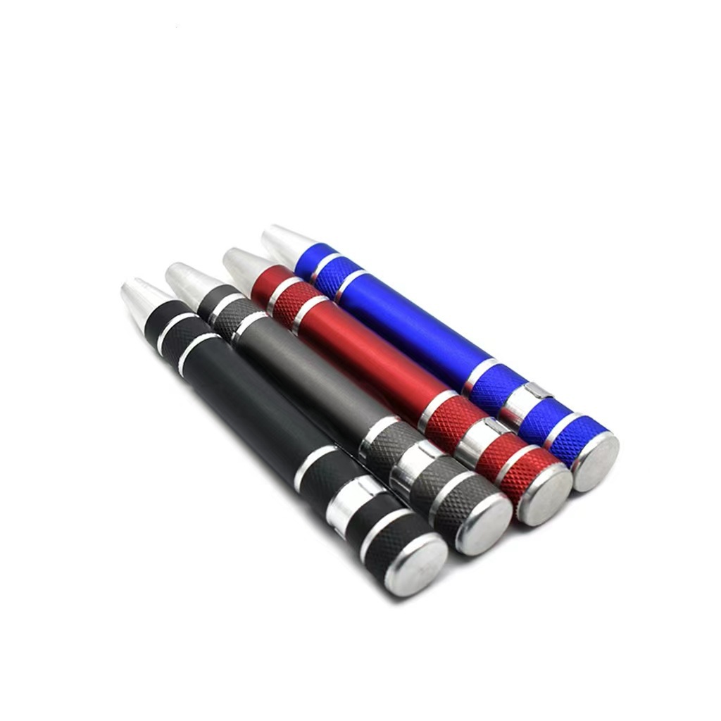 Herramienta de aleación de aluminio tipo pluma destornillador multifuncional ocho en uno herramienta de reparación de pequeños electrodomésticos de bricolaje venta directa