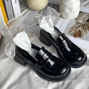 Japanese-Style Women's Leather Shoes 2025 New Wholesale British Style Black Thick-Soled Loafers Retro Jk Uniform Single Shoes