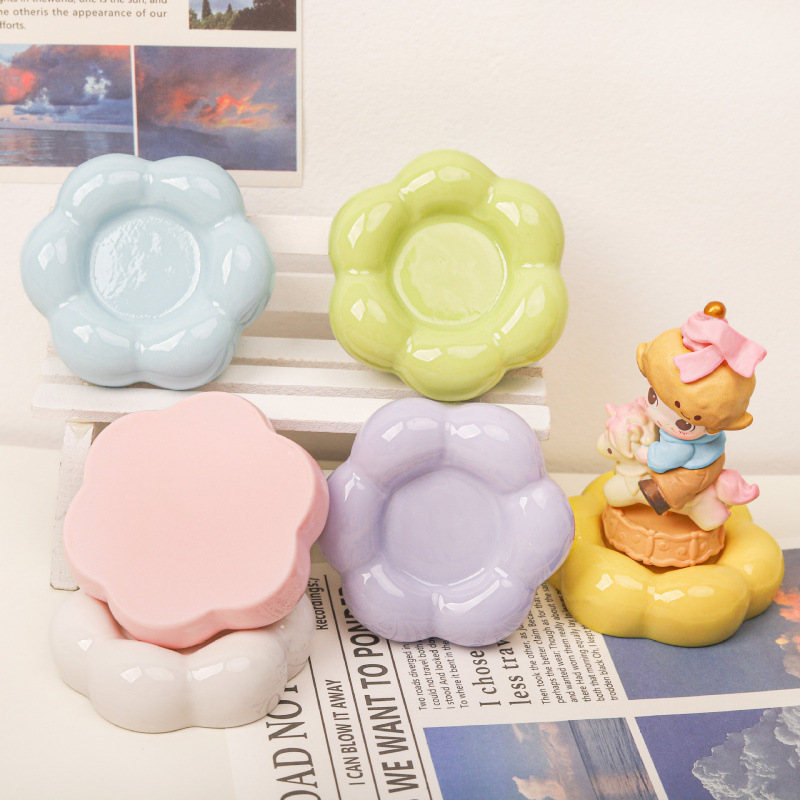 Flores y nubes de resina giratorias base DIY rodamiento giratorio gadget giratorio joyas