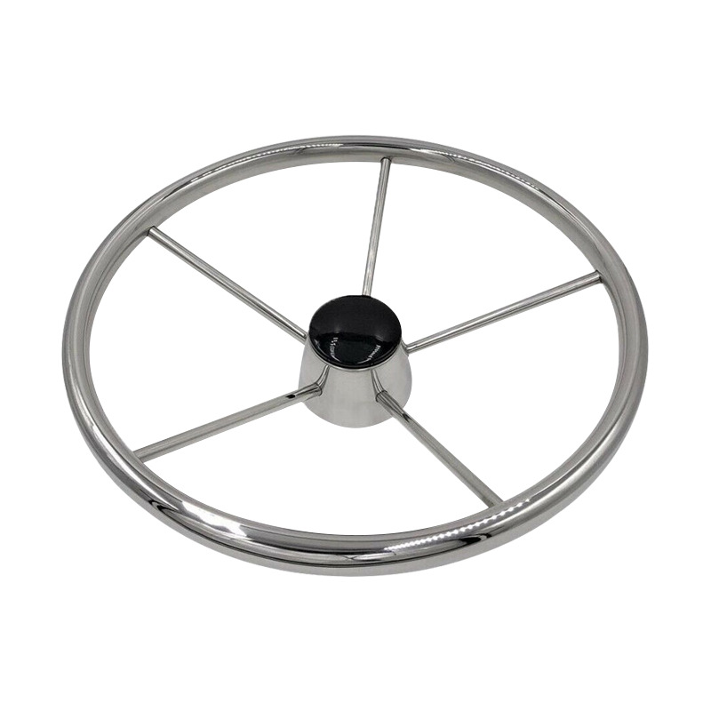 艾硕/ISURE13.5寸不锈钢304不带握把方向盘五辐条船用五金配件