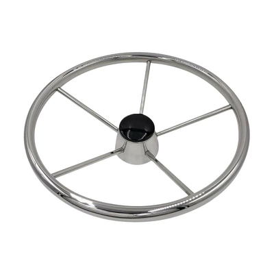 Isure 13.5inch Stainless Steel 304 Steering Wheel Without Handle, Five-Spoke Marine Hardware Accessories