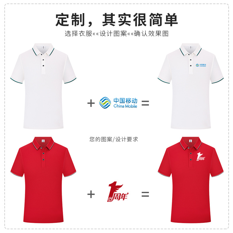 200g de algodón con cuentas de iones de hielo, camisa POLO, ropa de fábrica de alta gama personalizada, camisa de herramientas corporativa, logotipo de impresión personalizado