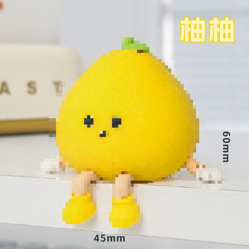 2025柚子小人新款可爱车载汽车中控台摆件创意车内治愈有趣装饰品|undefined