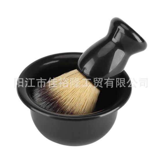 Beard brush suit three-piece set shaving brush Hu soap bowl rack acrylic rack men's modeling foaming brush foam brush