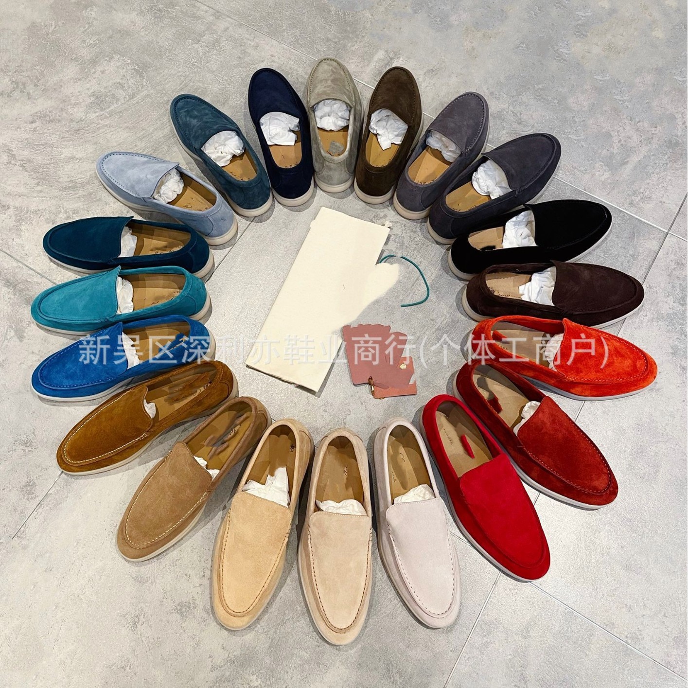 Kişi üçün sürüşdürmə loafer ayaqqabı, süet dəri casual model