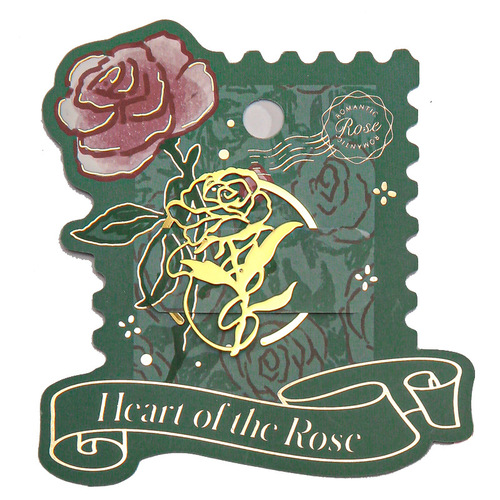 Rose Rule Metal Engraved Bookmark Literary Romantic Student Reading Page Marker Exquisite Book Clip Back-to-School Gift