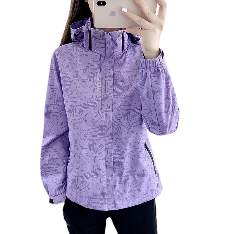 Chaqueta al aire libre de las mujeres de primavera y otoño transpirable a prueba de viento impermeable casual hombres y mujeres chaqueta versátil deportes camuflaje ropa de montaña