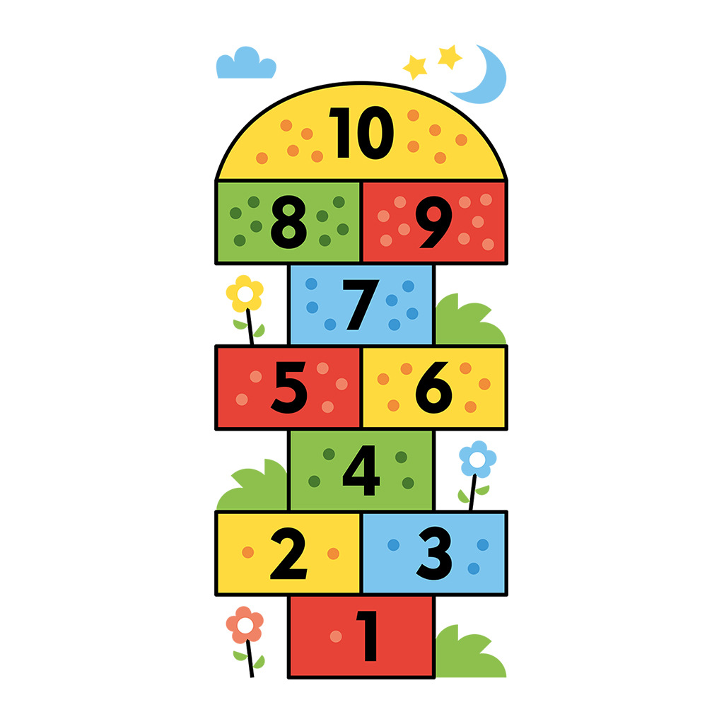 AF5977 儿童跳房子贴纸