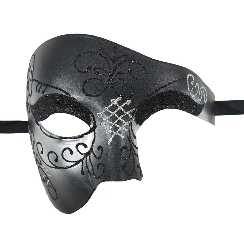 Carnaval Venecia espectáculo de baile de máscaras props hierro forjado máscaras de diamantes máscaras de metal medio cara roja