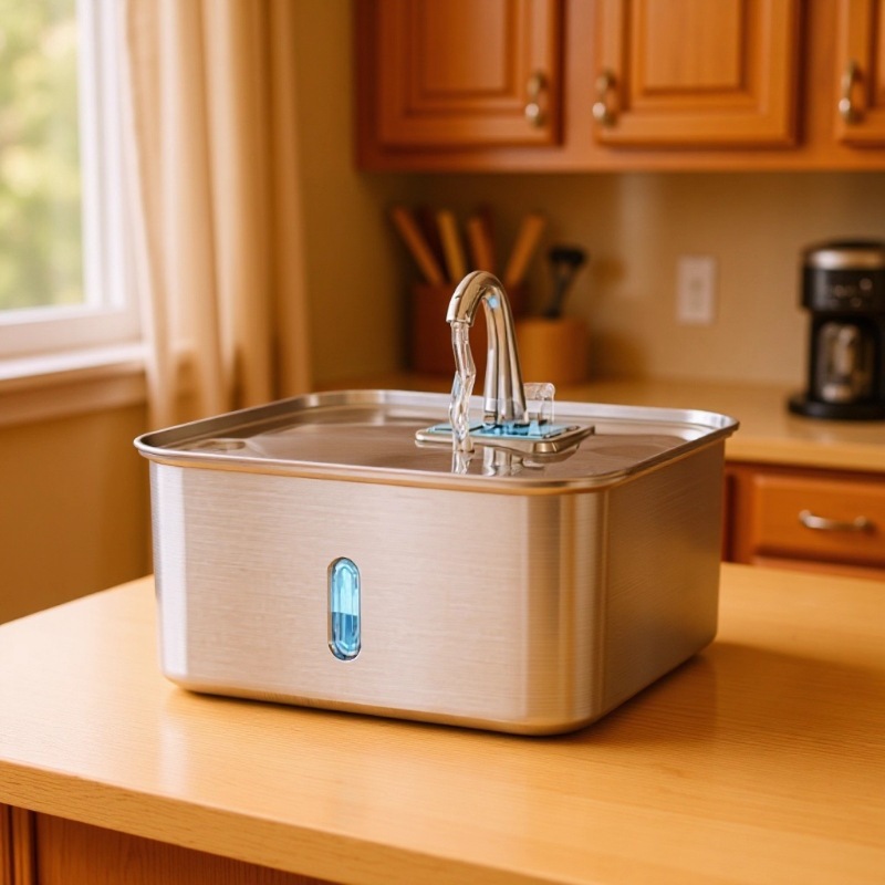 JPET más pet beber de agua de acero inoxidable de gran capacidad filtrado automático circulante alimentador de agua para mascotas perro inteligente image 4