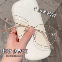新款文艺金属复古大方框眼镜框丹阳批发女素颜神器显瘦可配有度数