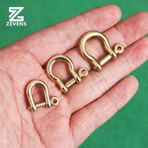 Brass horseshoe buckle Japanese horseshoe buckle Pure brass material U-shaped shackle for leather goods DIY handmade hardware wholesale