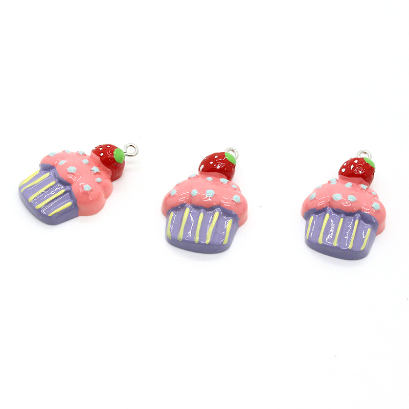 Resin Material 10 PCS/Package Resin Cake Pendant