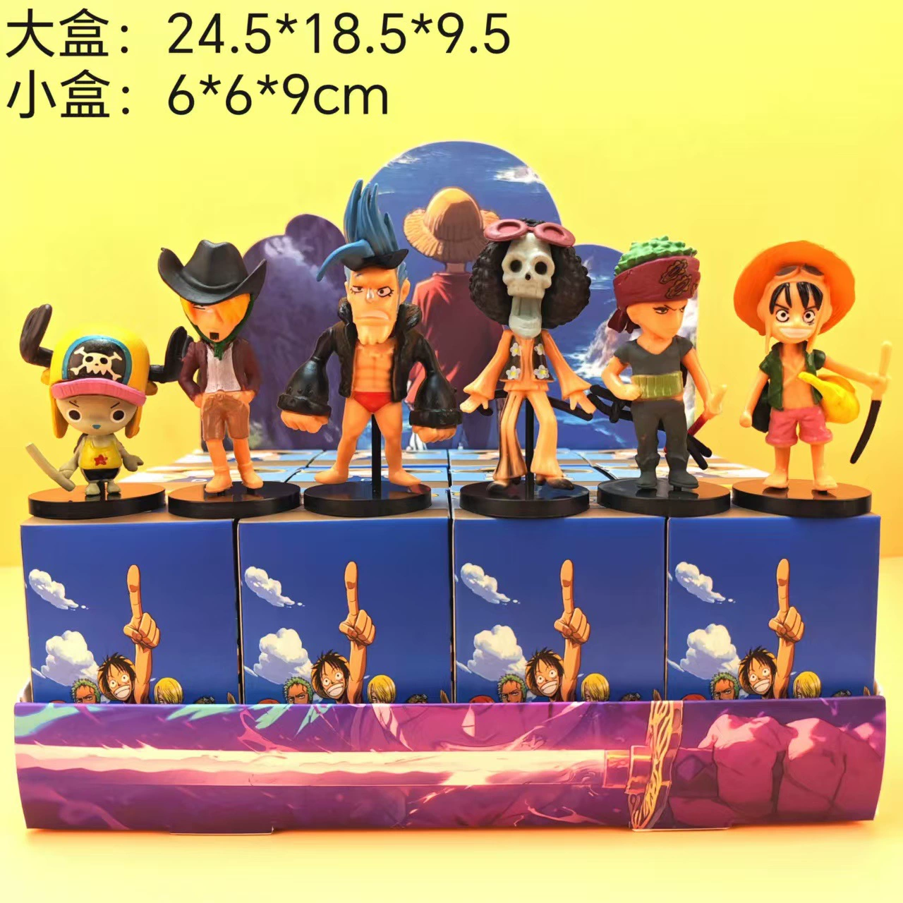 Хит продаж: фигурки One Piece, двумерные фигурки, слеп-боксы, куклы Луффи, детские маленькие подарки, слеп-бокс игрушки