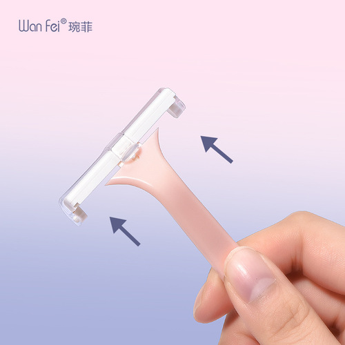 Wanfei shaver with removable headgear for women, special manual shaver for private parts, single-layer razor blade