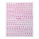 Hot Sale 12 Color Letter Manicure Stickers English Letter Case Fluorescent Nail Stickers DIY Nail Decoration