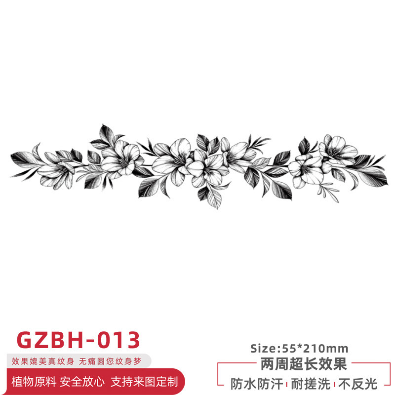 Arm ring tattoo stickers herbal juice semi-permanent Garland chain tattoo stickers waterproof long-lasting spray bracelet tattoo stickers