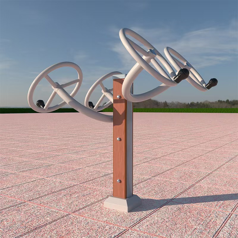 Nuevo estándar nacional al aire libre equipo de acondicionamiento físico de plástico y madera camino de acondicionamiento físico multifuncional integrado equipo de acondicionamiento físico de ancianos equipo de entrenamiento