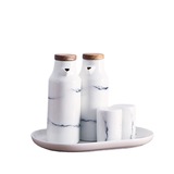 美辰达 Помнобардировка творческая кухня мраморной керамический масляный горшок соевый соевый соус бутылка бутылка масла бутылка уксус для уксуса