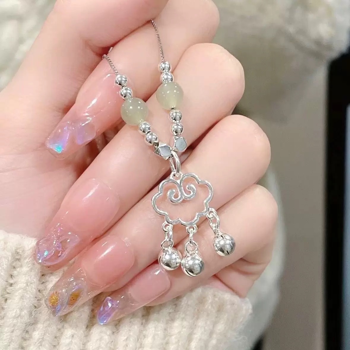 Ventas al por mayor en caliente nuevo collar de bloqueo de seguridad chino estilo antiguo femenino estilo de alta calidad collar tejido a mano estilo nacional personalidad