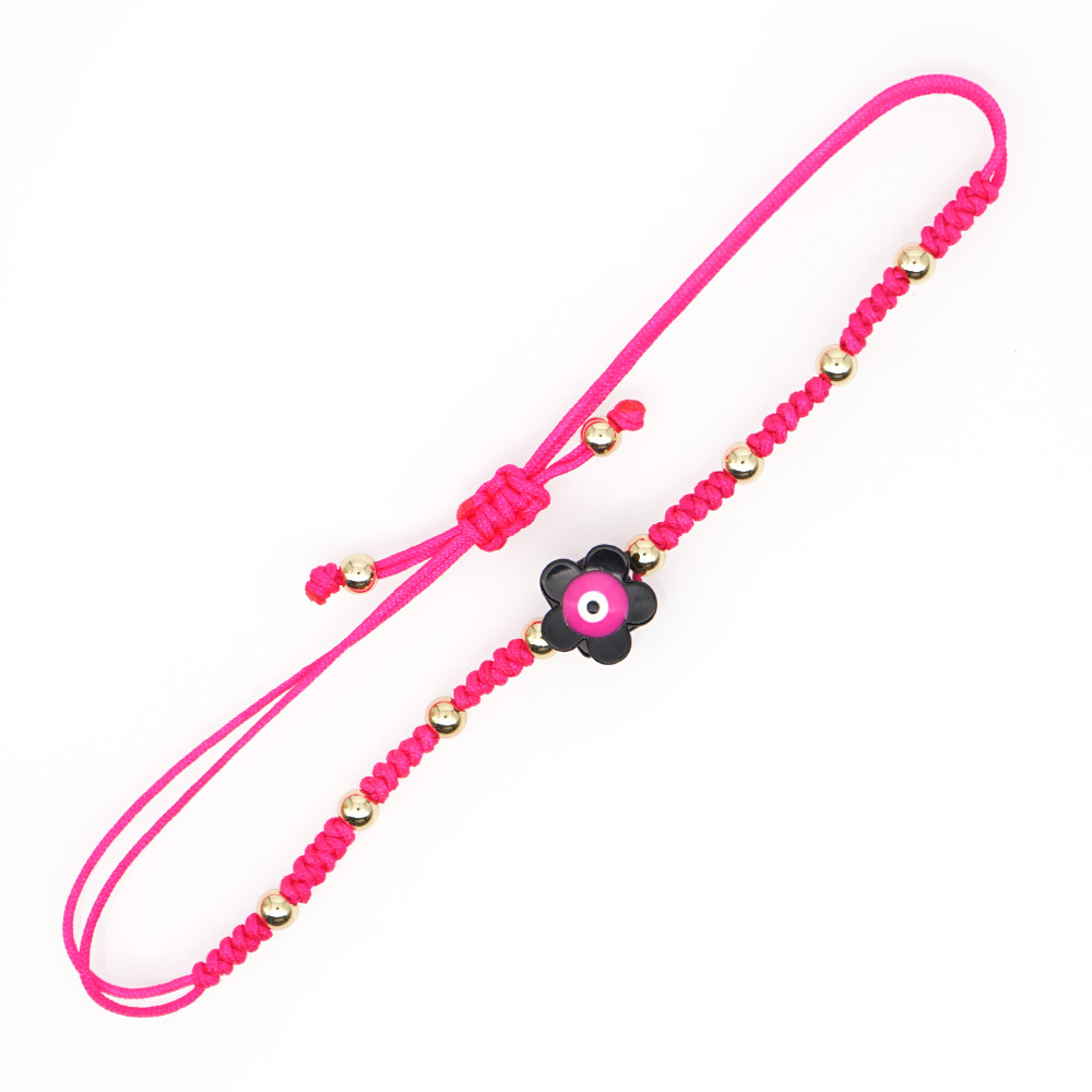3g Weight No Inlaid Inlay Material Bracelets Classification rope Chain Material Cord In Chain Chain Type Anniversary, Business, Travel Occasion Alloy Material Geometric Pattern Women'S Gender Fashion Style Beaded, Handmade Craft Simple Fashion Zinc Alloy Enamel Daisy Flower Bracelet 12