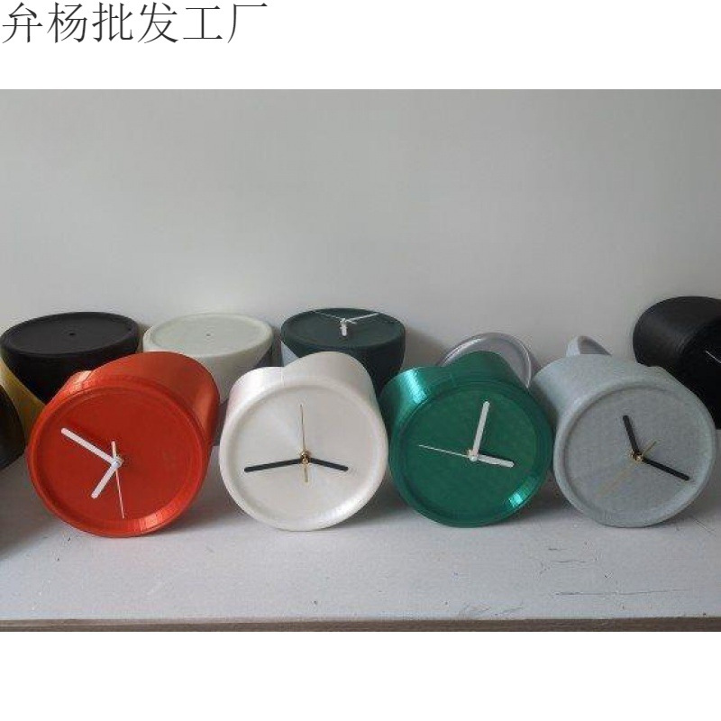 Decorative Silent Wall Clock for Living Room, Art-Free Solid Color Modern Corner Clock, Punch Hole Cover, Technology Simple