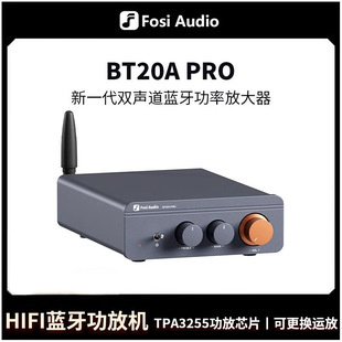 FosiAudio BT20APRO Bluetooth 5.0 dual channel amplifier with high bass adjustment high power amplifier