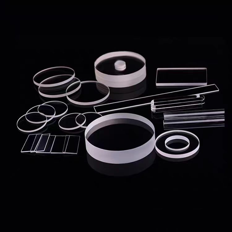 Optische Linse 80mm geschmolzenes Silizium / Quarz Ultra-klares Flutglas mit Glasbeschichtung optisches Glas Linsen Bodenherstellung