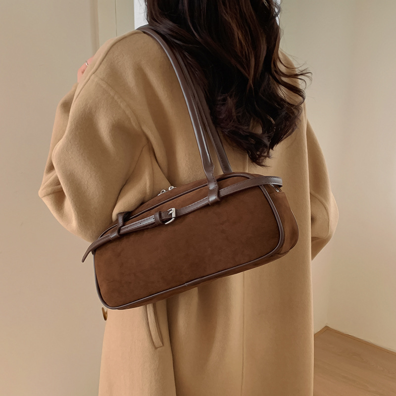 Meilad retro bolso de palo para mujeres otoño y invierno 2025, nuevo bolso coreano para viajar, bolso de hombro universal para la braza.