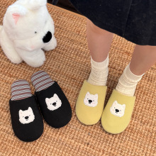 卡通可爱棉拖鞋女秋冬季新品家用毛毛勃肯拖鞋冬天保暖加绒棉拖