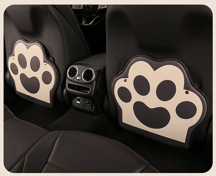 Cute Cat Paw Car Seat Back Anti-Kick Pad for Women, Universal for Rear Seats, Starting at 13 Yuan, Car Anti-Kick Pad for Rear Seats, Universal