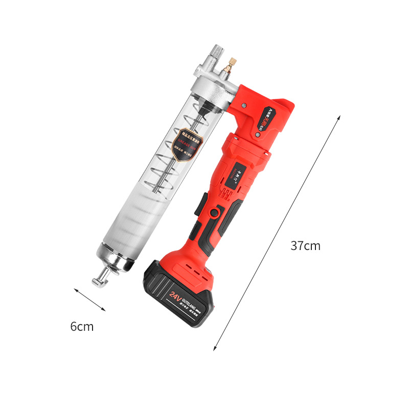 Batería de litio pistola grasa eléctrica excavadora automática recargable ingeniería vehículo engrasador 24V alta presión mantequilla máquina