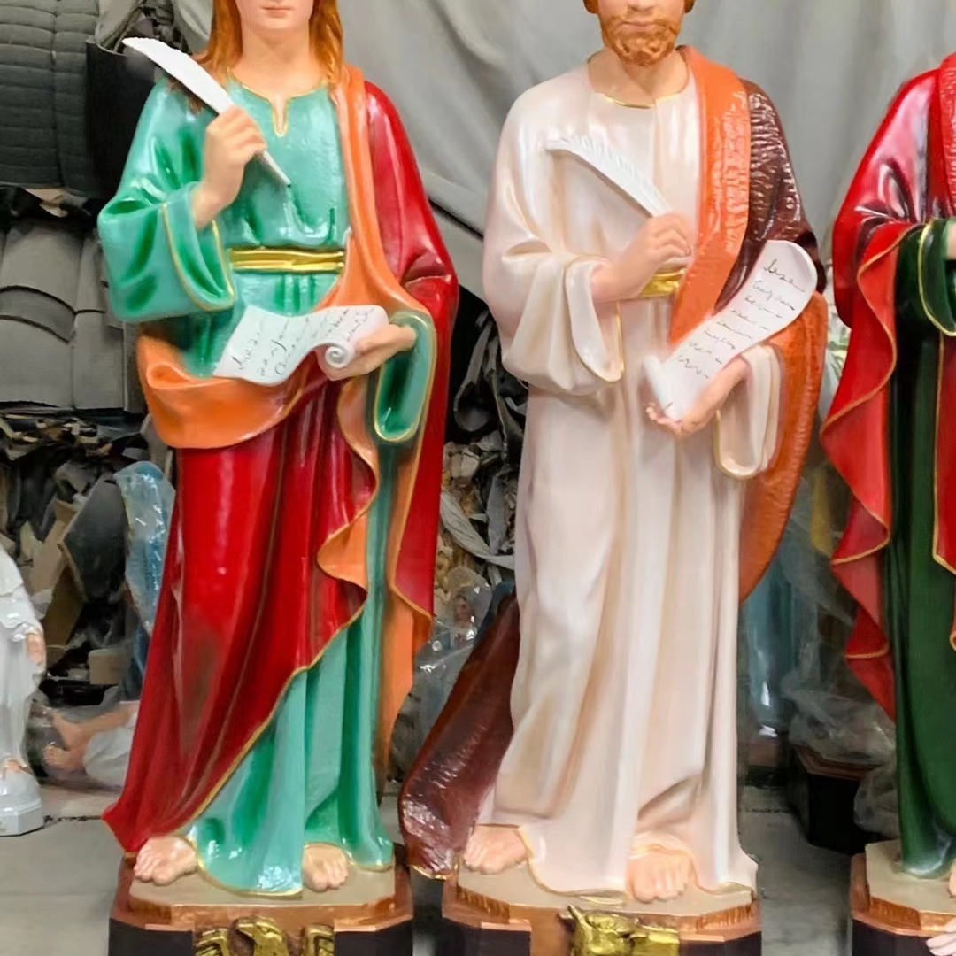 180cm Cuatro San Juan San Lucas San Mateo San Marcos Ornamento Fiberglass Decoración de la iglesia