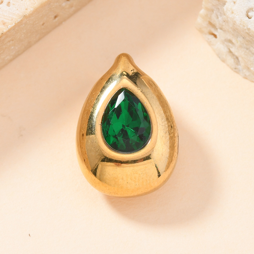 Joyas de fundición de acero inoxidable transfronterizas de un solo colgante de colgante de zircon accesorios DIY