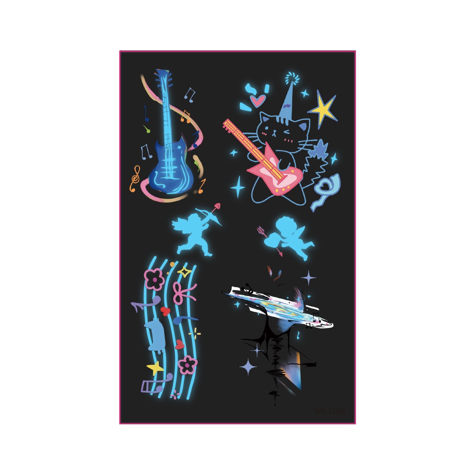 Pegatinas de tatuaje de dinosaurio luminoso Dibujos animados para niños Diversión Tyrannosaurus Rex Sudor impermeable Pegatinas de recompensa luminosas de color verde fluorescente temporal