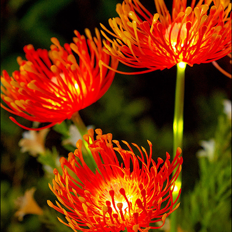 lámpara de diseño de flores al aire libre, lámpara solar LED, lámpara de césped decorativa de jardín