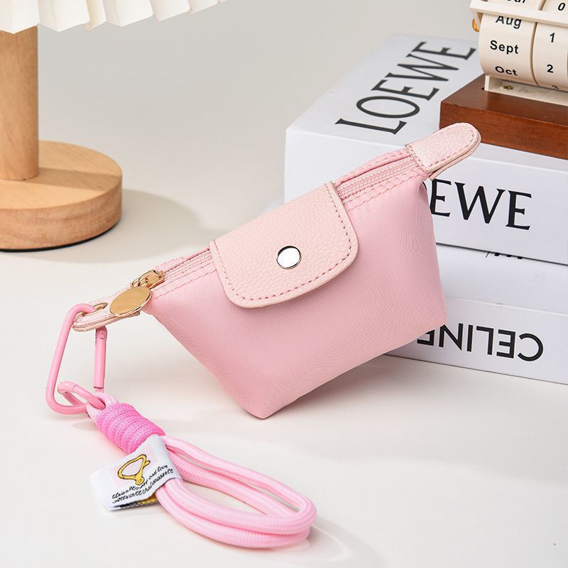 Longxiang Lipstick Bag, Fashionable Ultra-Mini Bag, 2025 New Nylon and Leather Coin Purse, Earphone Key Bag