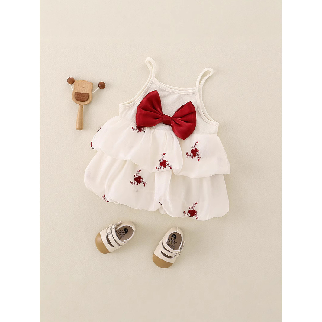 Ropa para bebés, una pieza delgada, vestido de verano, falda de pastel de princesa para bebés, mamelucos lindos, estilo de verano para recién nacidos